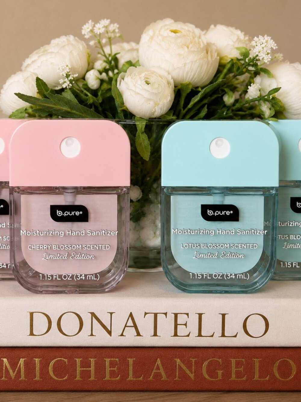 B.Pure - Hand Sanitizer Set (4) Cherry and Lotus Blossom